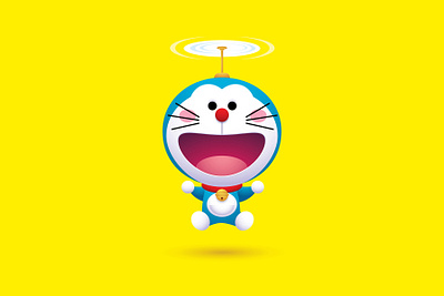 Doraemon adobe illustrator character design cute cute art illustration jerrod maruyama jmaruyama kawaii vector vectorart