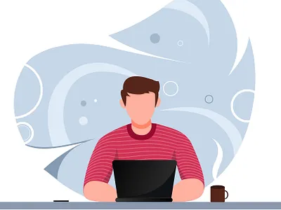 Work time boy color design drawing drink home illustraion illustration imagination ui