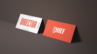 Chief Business Cards branding business cards logo typography