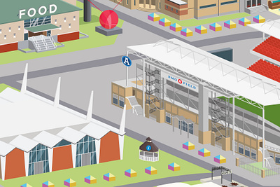 CNE Wayfinding Map canadian colourful concept design event exhibition fun grid illustration isometric map mapping maps national poster toronto vector way finding wayfinding