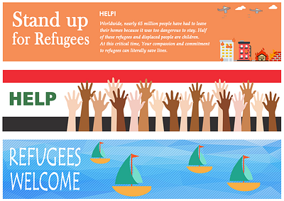 Stand up for Refugees adobe art branding colors design illustration illustrations mock up photoshop procreate user interface vector web