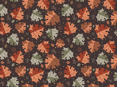 Maple Leaves Pattern autumn defoliation fall foliage forest herb leaf fall leaves maple maple leaf mapleleaf nature pattern seamless pattern vector