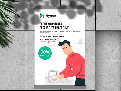 HYGEE POSTER app logo banner brand element brand identity branding branding and identity flat logo flyer hand sanitizer hand sanitizer logo handwash logo handwash poster illustration logodesign modern logo pharmaceutical logo poster posterdesign roadsideposter trianlge logo