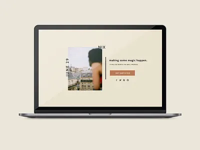 Nix Coming Soon Showit Page landing page showit template web design