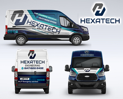 MOCKUP VEHICLE VAN HEXATECH branding branding design mockup photoshop van vehicle