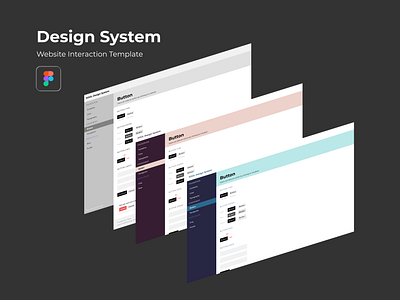 Design System Website Interaction Template button component design system figma guideline template ui ui kit ux