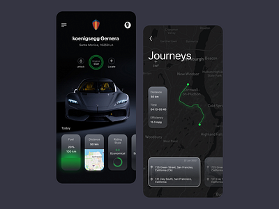 Car Remote App Concept branding car graphic design jaguar logo product design ui ux