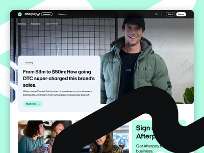 Afterpay Content Hub UI UX Design afterpay content hub landing page ui ui design user experience user interface ux ux design webdesign website