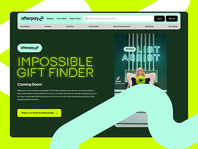 Afterpay Impossible Gift Finder UI/UX Design afterpay campaign finder gift ui ui design user experience user interface ux ux design webdesign website