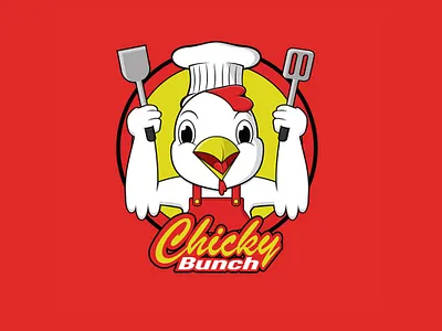 Chicky Chef Logo Concept branding cartoon character chef chick chicken food logo logo design mascot mascot logo restaurant