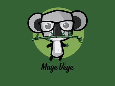 Koala Vegan Logo Concept branding cartoon character koala logo logo design mascot mascot logo vegan