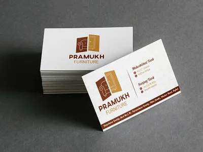 Pramukh Furniture Visiting Card graphic design