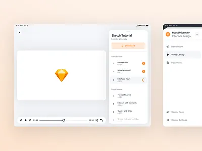 Education Platform - On-Demand Video Course app app design clean concept course design education learning lecture minimal mobile app mobile design on demand platform player ui university ux video youtube