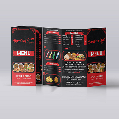 Restaurant Tri Fold Menu black breakfast brown cafe classic clean design elegant food food menu grilled lunch menu menu design menu flyer menu template menus minimalist modern old