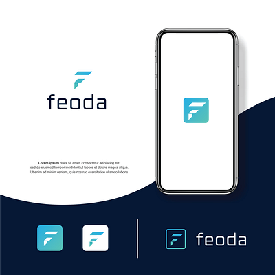 feoda brand identity branding flat graphic designer illustration logo design logo designer logo maker logodesign minimal tech logo techonology vector