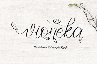 vioneka calligraphy font custom fonts elegant font handwriting font logo font typography vioneka script