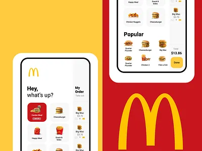 McDonald's Interface Concept achievement app design managment minimal mobile mobile app task ui ui design ux