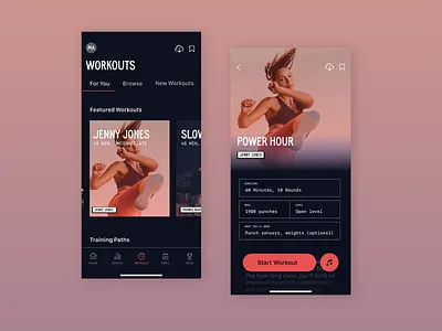 Boxing Club app ui ux