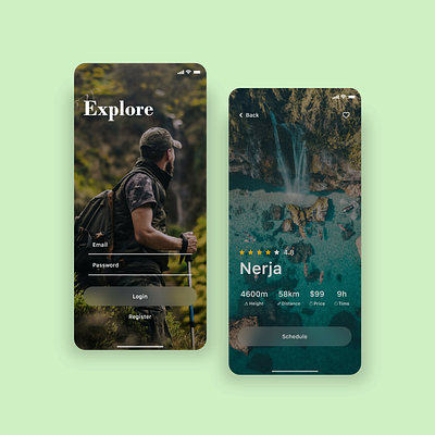 Travel app concept ✈️ adventure branding design explore travel travel app travelling typography ui ux