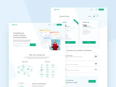 Website Design - Bonsai clean design landing minimal product design ui ux web web design webdesign website website design websites