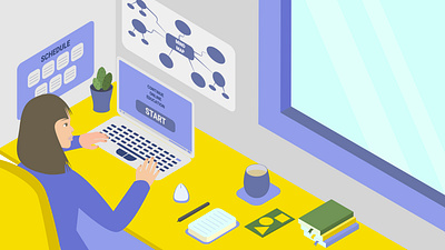 Online education illusrtation design education flat illustration online vector web