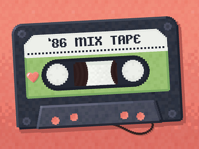 Pixel Perfect - 8-Bit Tool Kit - Retro Cassette 8 8 bit 8 bit 8bit affinity art brush brushes cassette cassettes illustrator mix mixtape music patterns pixel pixel art retro tape tapes