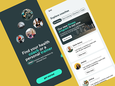 Find a personal trainer app app design design ui ui design
