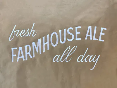 Farmhouse Ale beer brush brushlettering calligraphy craft beer handlettering ink japan lettering letters sign painting sign writing type typography