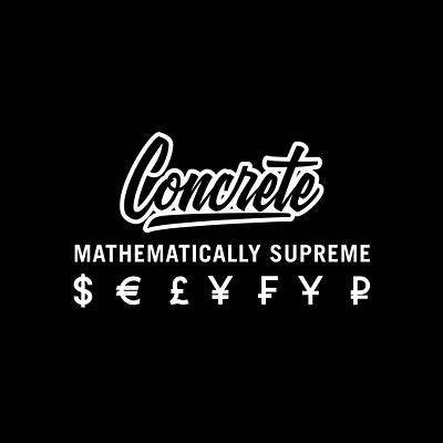Concrete adobe illustrator branding and identity brush lettering business business logo calligraphy creative currency exchange custom entrepreneurship goodtype hand drawn lettering lettering artist lettering logo logo logotype portfolio typography unique logo