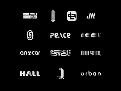 Logotypes black branding construction grid logo identity logo logogrid minimal type typography