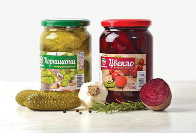 Vegetable salads beetroot cucumber label design packaging design pickles salad vegetables