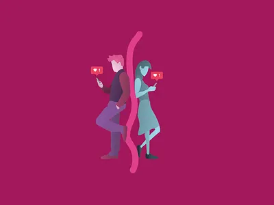 Like design illustration pink social media vector