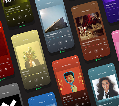 Spotify Now Playing design illustration mobile spotify ui ux