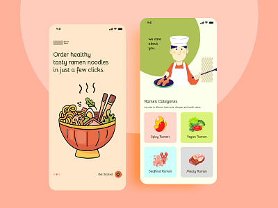 Ramen App asian app asian food food app food app design noodles product design ramen trending ui uiux ux designer