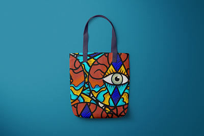 Desert abstract eye eyes modern art red surface pattern surface pattern design