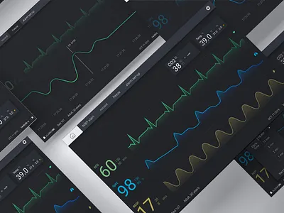 Patient Monitor Redesign dashboard ui design healthcare medical ui ux vector