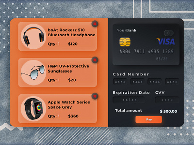 Card payment credit card checkout daily ui dailyui ecommerce payment method payment page ui