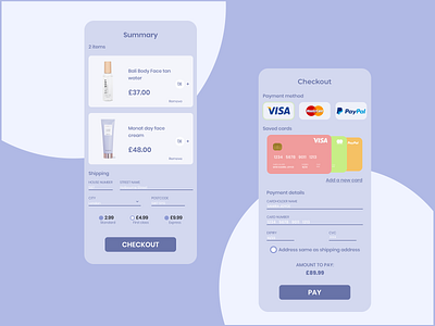 Checkout screen, daily UI challenge day 2 100 daily ui 100 days challenge 100 days of ui 100daychallenge app checkout checkout page dailyui design ui ux