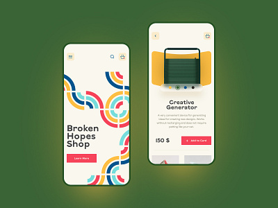 Broken Hopes Shop Concept branding concept design logo typography ui ux website