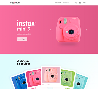 Instax mini 9 creation design french redesign ui uidesign ux uxdesign website