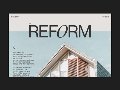 REFORM — Art Direction #1 adobe xd architects branding colour design grid identity layout logo logotype photography typography ui ux web design website