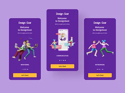 Mentoring App 3d app design illustraion ios mentoring mobile product product design ui ux