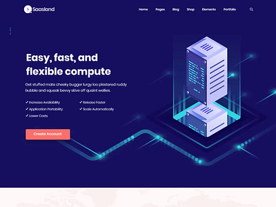 Web Hosting Demo - Saasland MultiPurpose WordPress Theme landing page landing page design theme design ui design uiux ux ux design web design website design wordpress theme