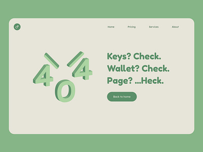 Day008 - 404error mockup 404 404 error branding dailyui illustration limited palette minimal pastel typography ui uxui visualdesign