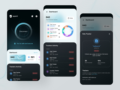 Privacy Firewall App app design fireart fireart studio mobile ui ux