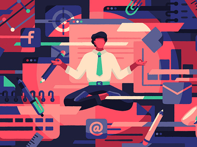 Better workday (crop) art artist editorial freelance illustration illustrator priya mistry tech ted tedx work working