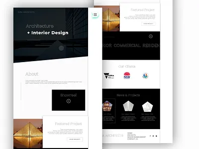 Zura Architects Concept design graphic design ui ux web web design website