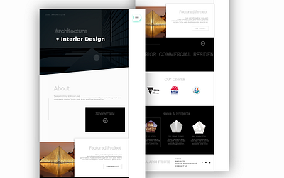 Zura Architects Concept design graphic design ui ux web web design website
