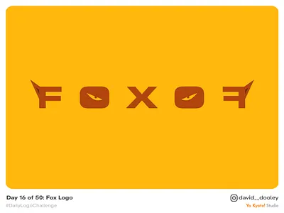 Daily Logo Challenge | Day 16 - Fox Logo branding daily logo challenge design identity identity design logo logo design