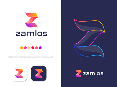 Z letter logo design for concept zamlos (unused) abstract agency app icon app logo brand and identity branding branding agency branding design business identity letter logo lettering logo logo mark logodesign logodesigns logotype modern logo z z logo z mark